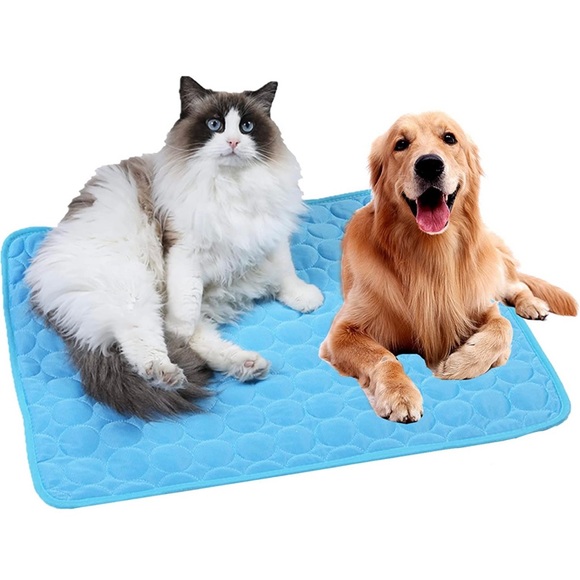 Brand New Breathable Large Dog/Cat Cooling Mat/Sleeping Pad In Blue 40” X 28”